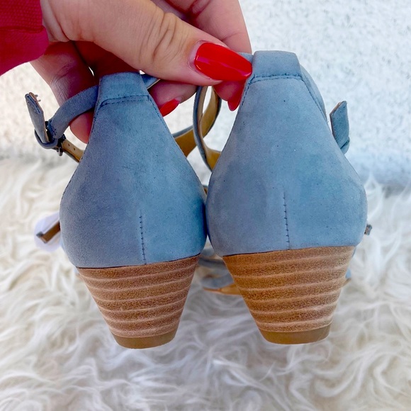 NWOT Splendid Brooklyn V-Strap Wedge Suede Sandal size 8 - Picture 6 of 8